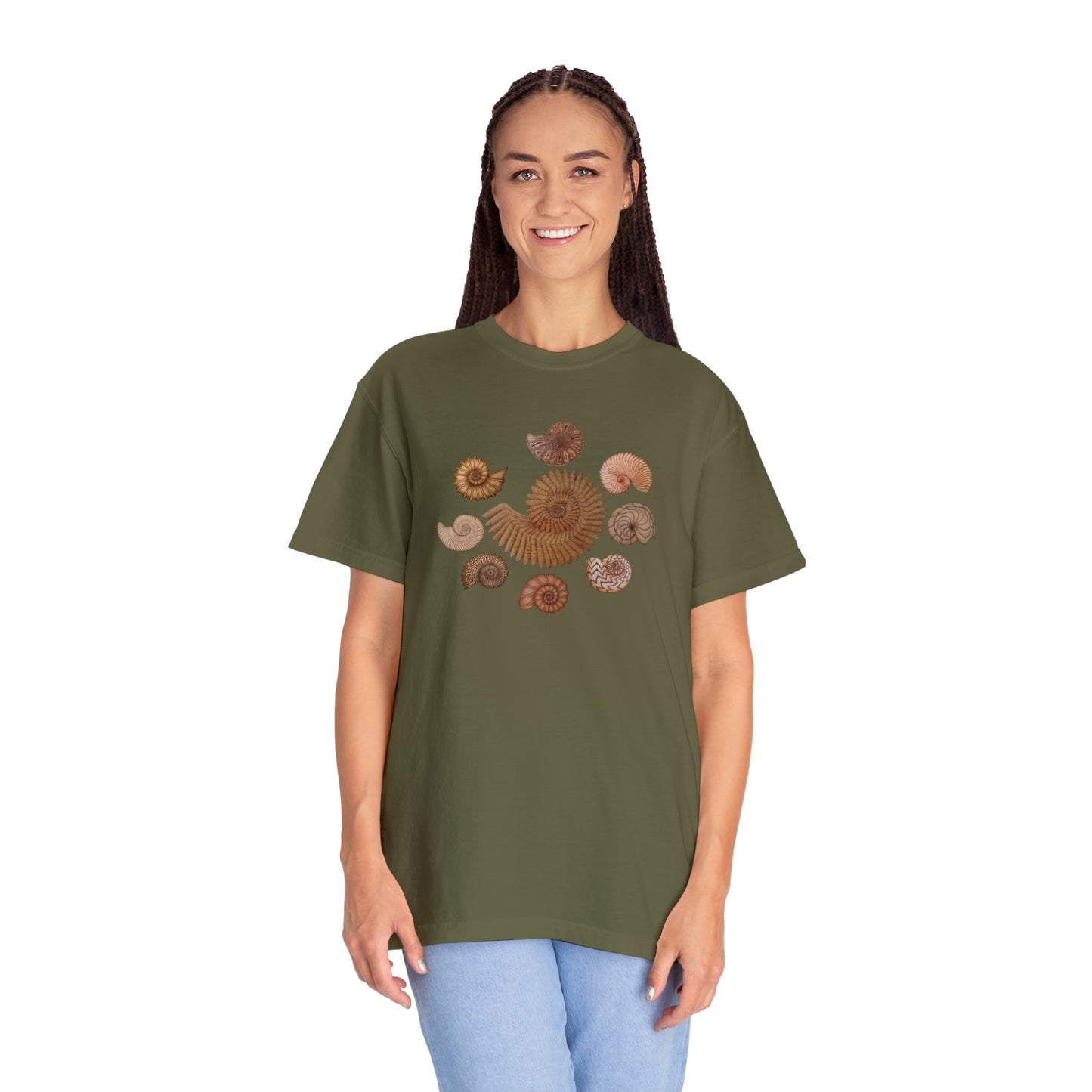 Unisex Garment-Dyed T-shirt - Ammonites