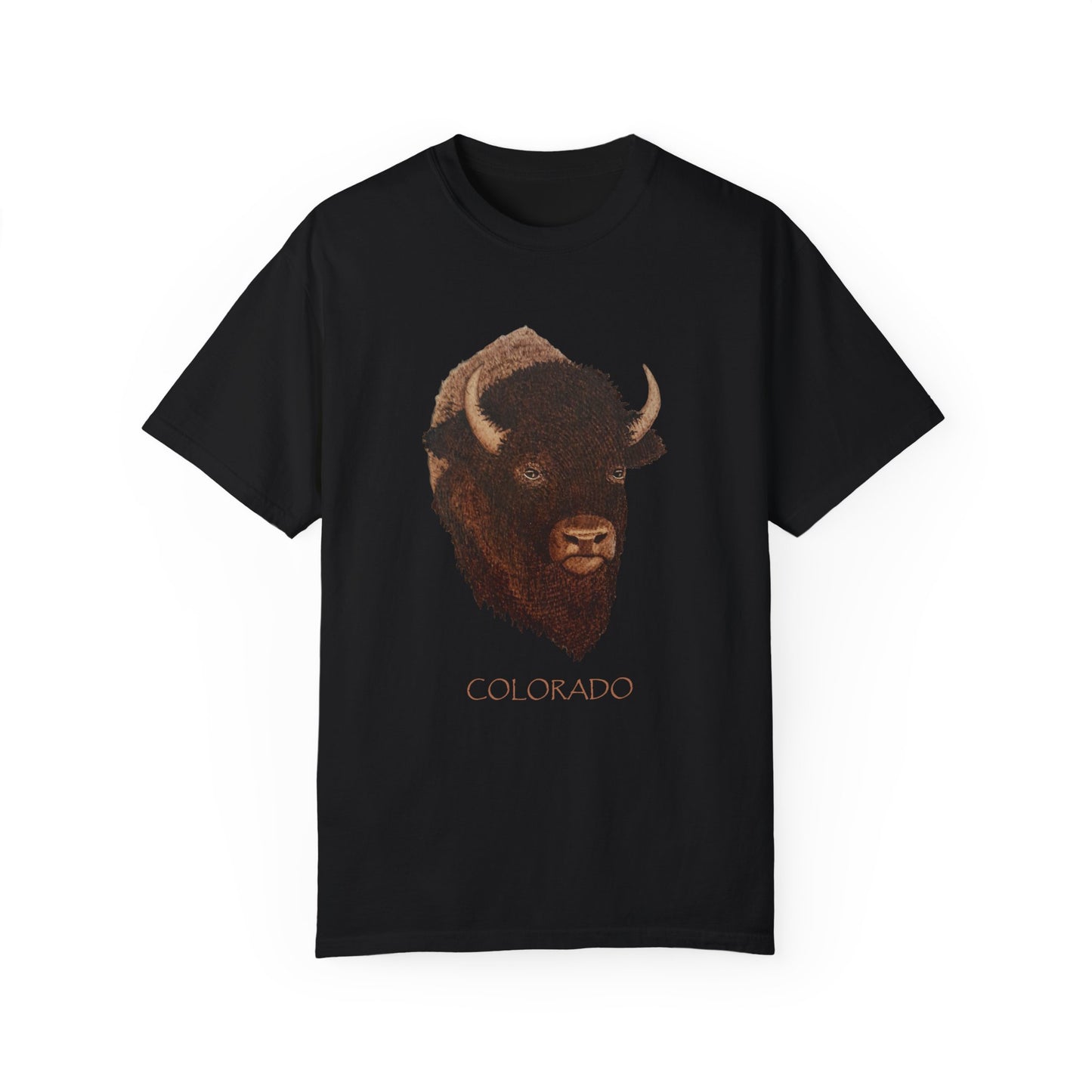 Unisex Garment-Dyed T-shirt - Bison w/ "COLORADO"