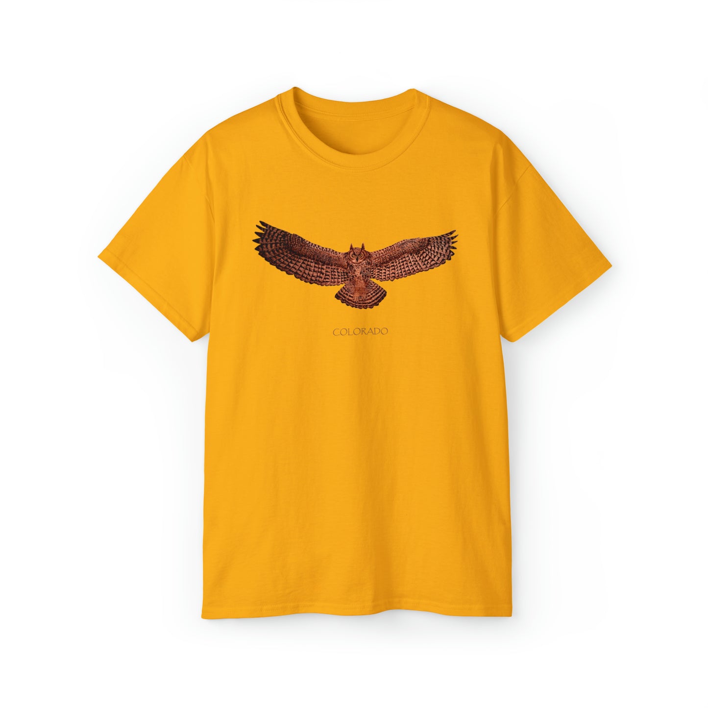 Unisex Ultra Cotton Tee - Owl w/ "COLORADO"