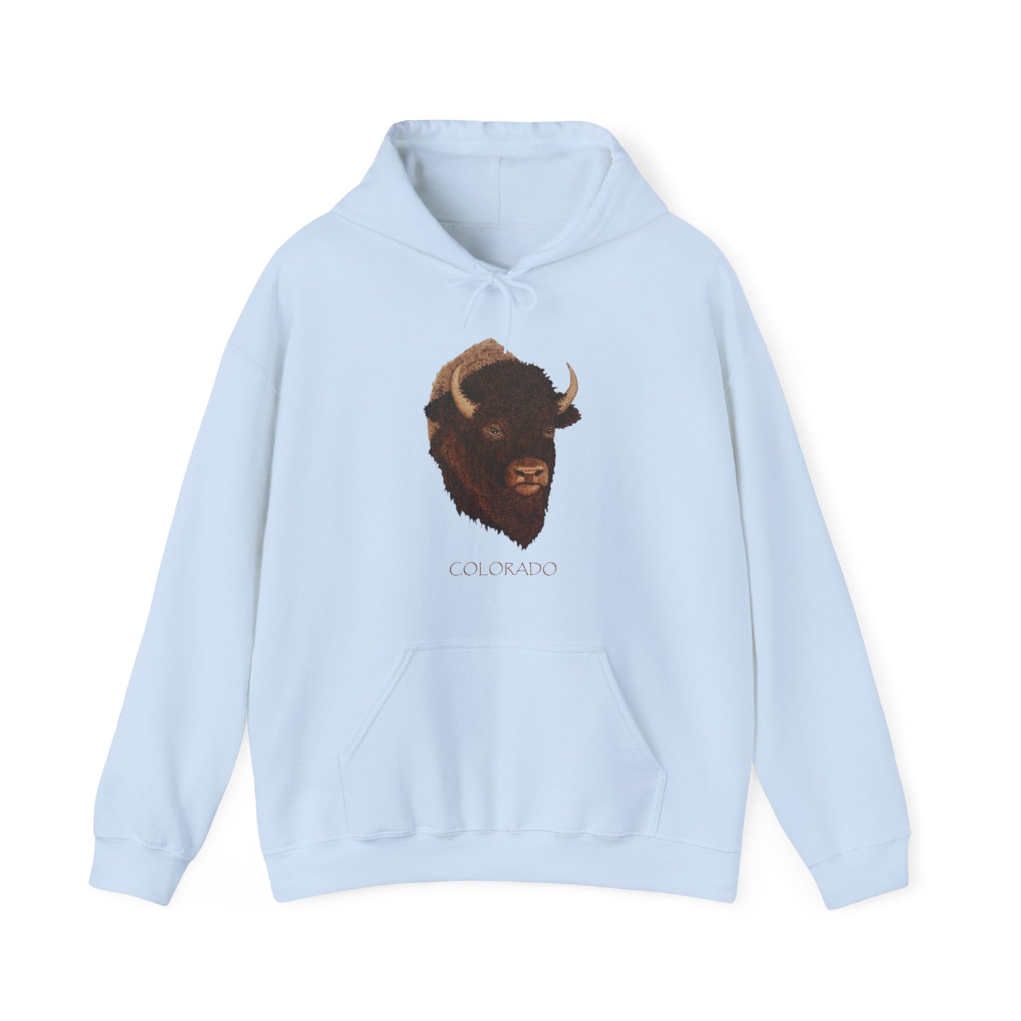 Unisex Heavy Blend™ Hooded Sweatshirt - Bison w/ "COLORADO"