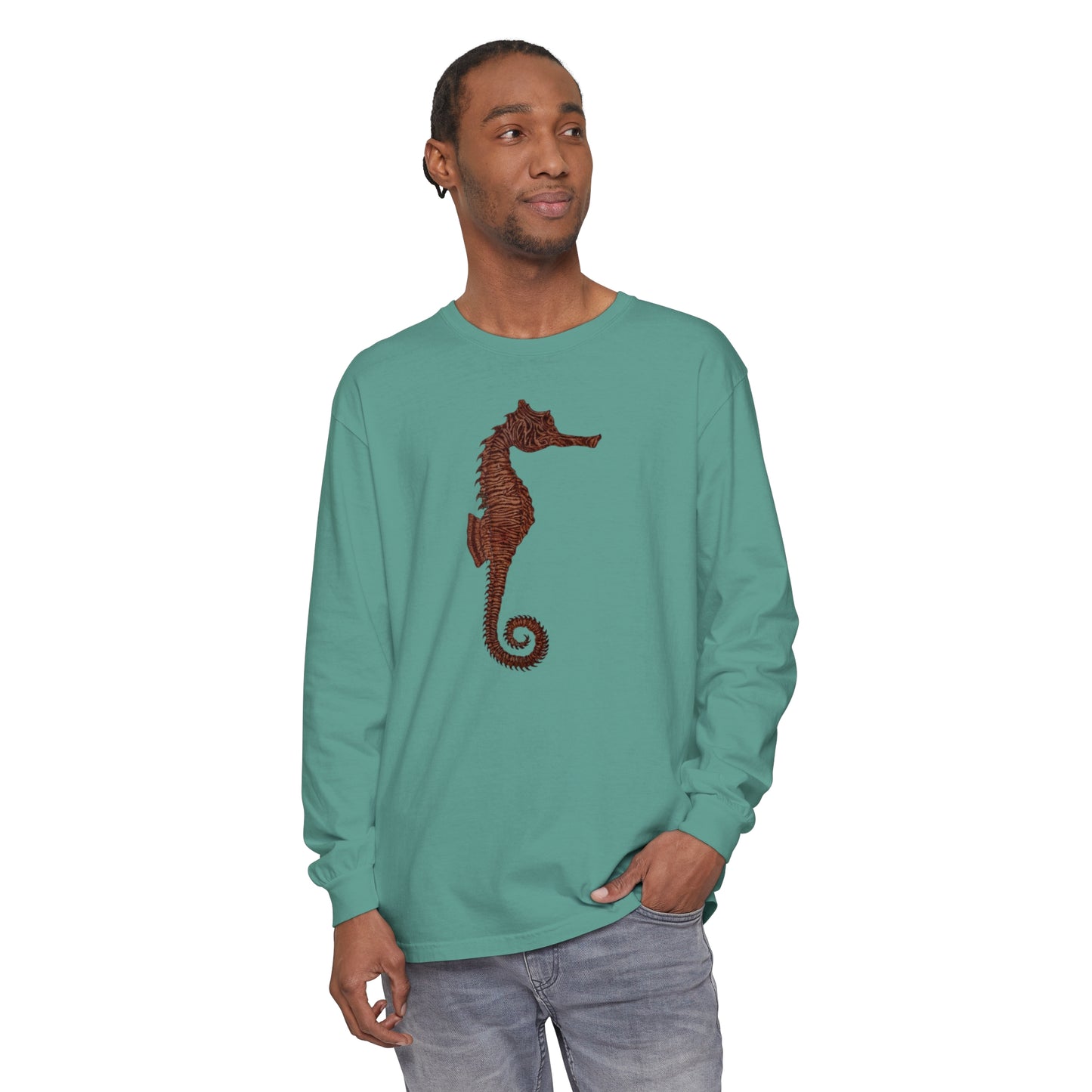 Unisex Garment-dyed Long Sleeve T-Shirt - Samson