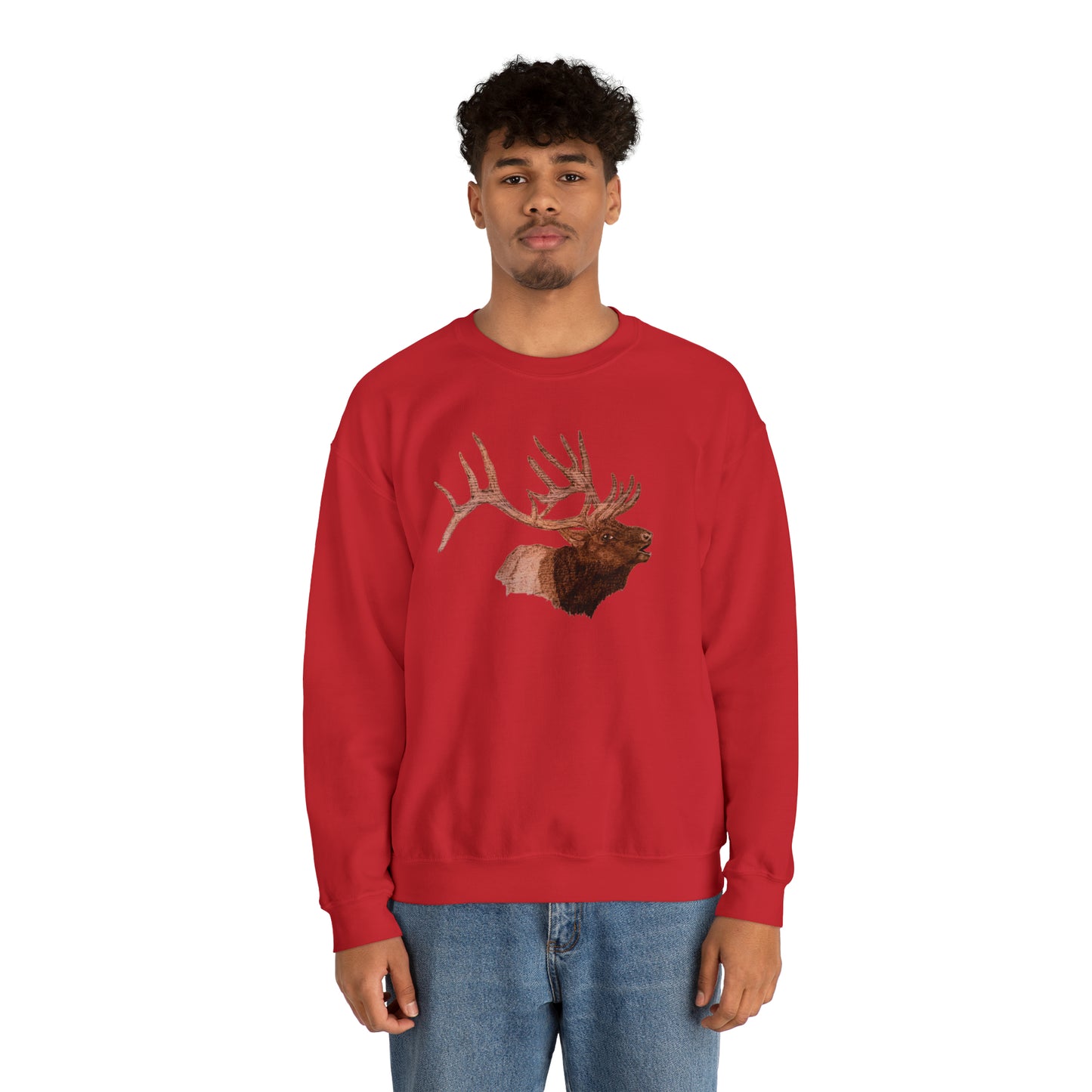 Unisex Heavy Blend™ Crewneck Sweatshirt - Bull Elk