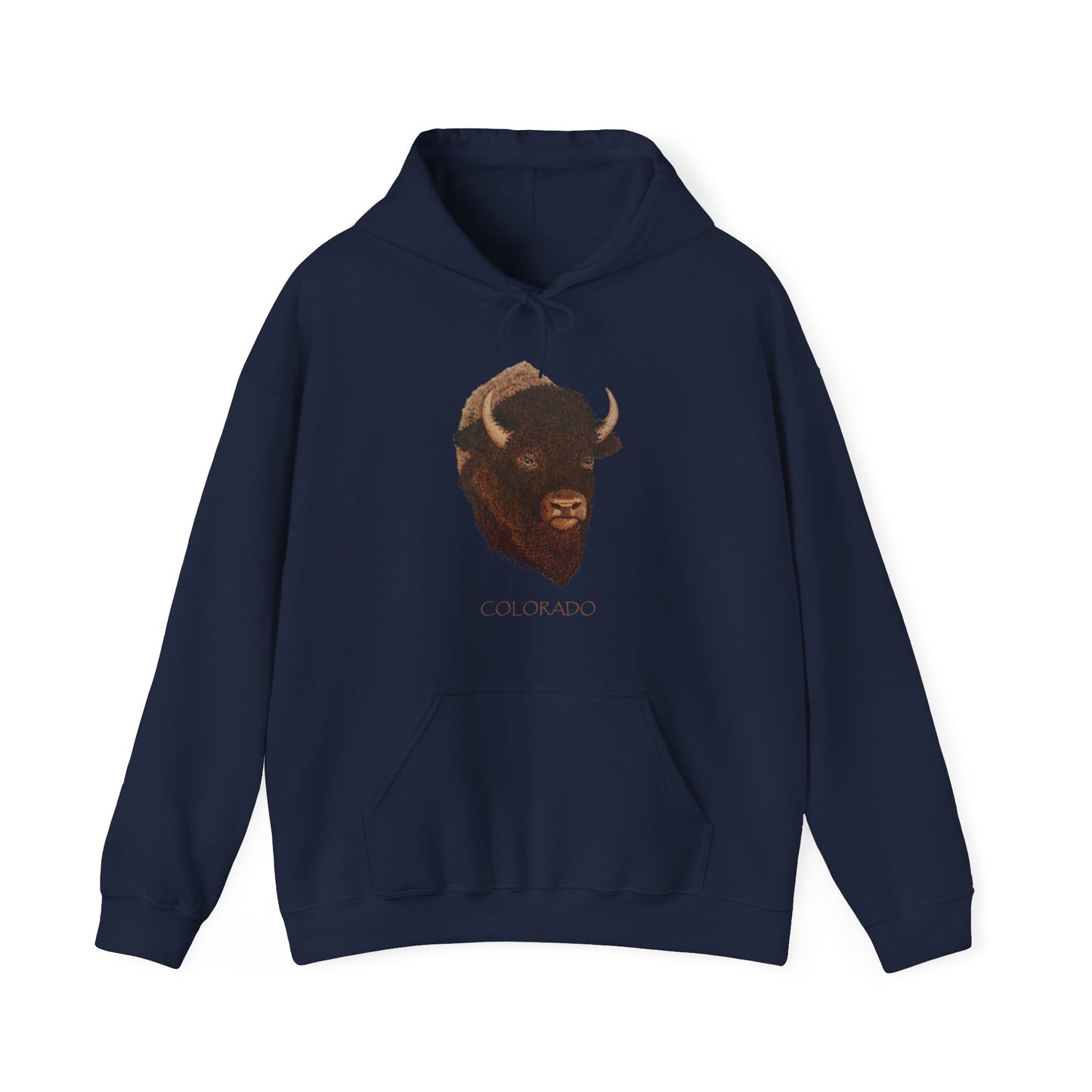 Unisex Heavy Blend™ Hooded Sweatshirt - Bison w/ "COLORADO"