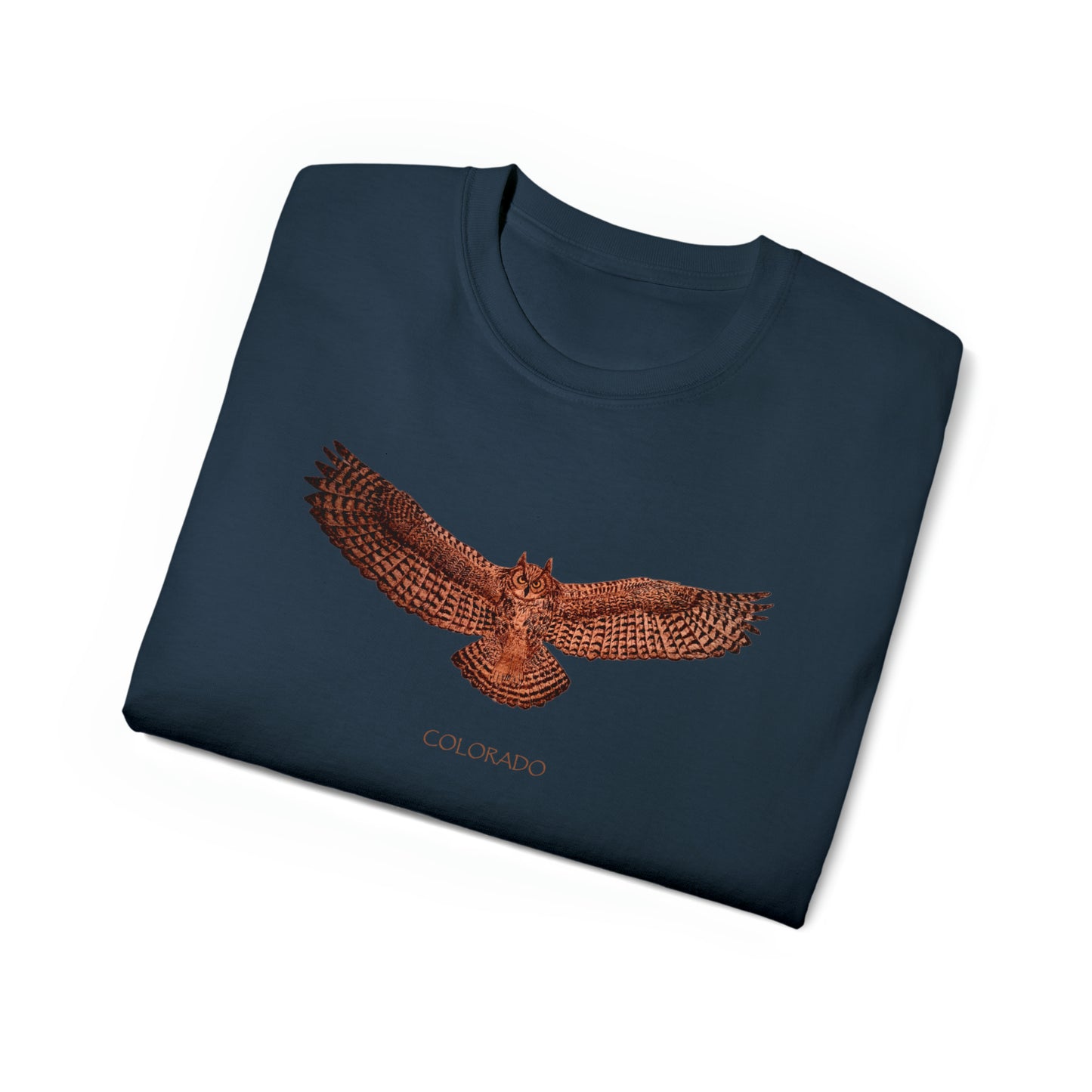 Unisex Ultra Cotton Tee - Owl w/ "COLORADO"