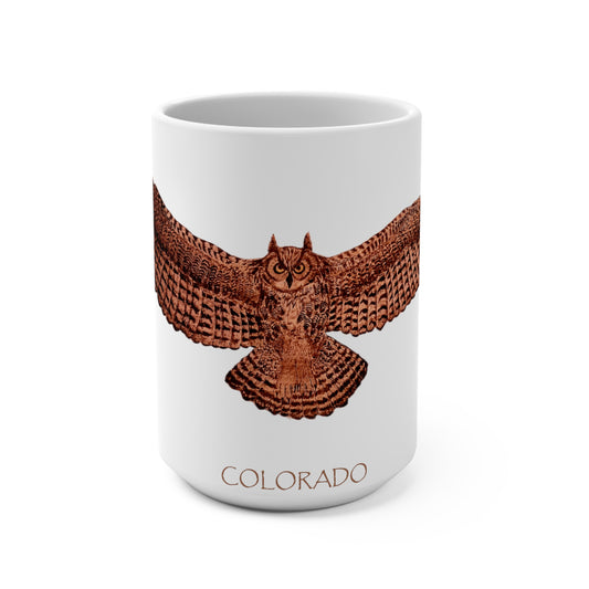 Mug 15oz - Owl w/ "COLORADO"