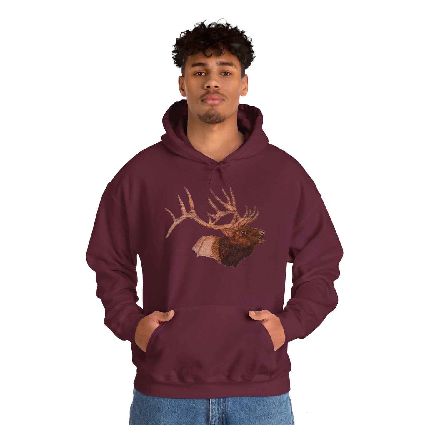 Unisex Heavy Blend™ Hooded Sweatshirt - Bull Elk