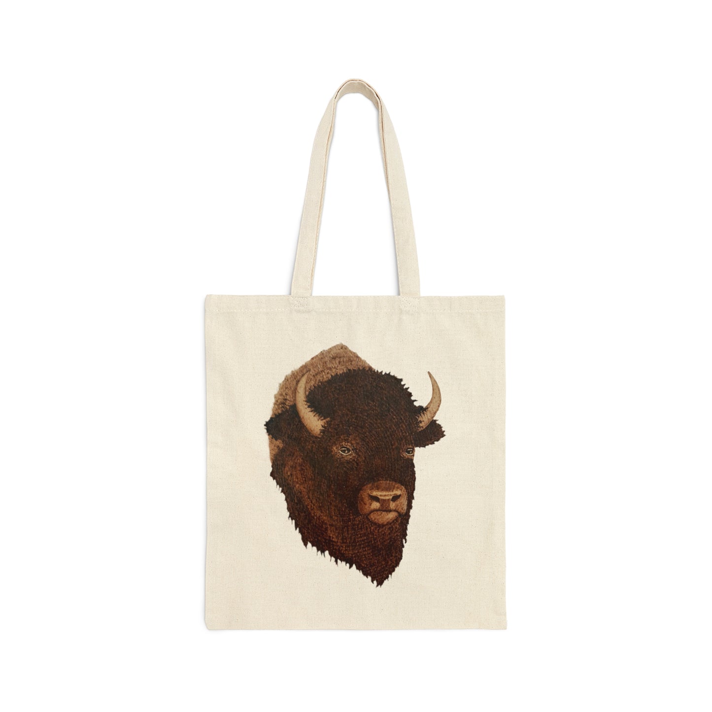 Cotton Canvas Tote Bag - Bison