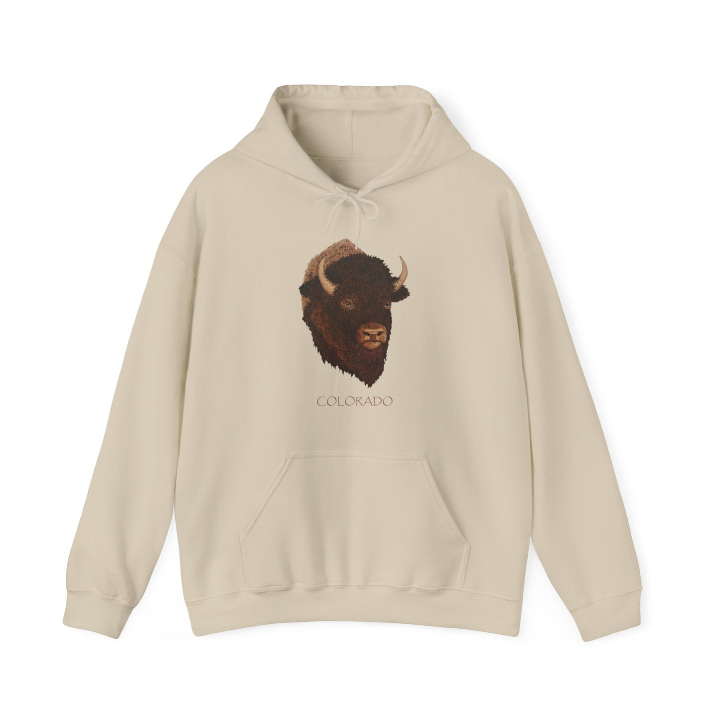 Unisex Heavy Blend™ Hooded Sweatshirt - Bison w/ "COLORADO"