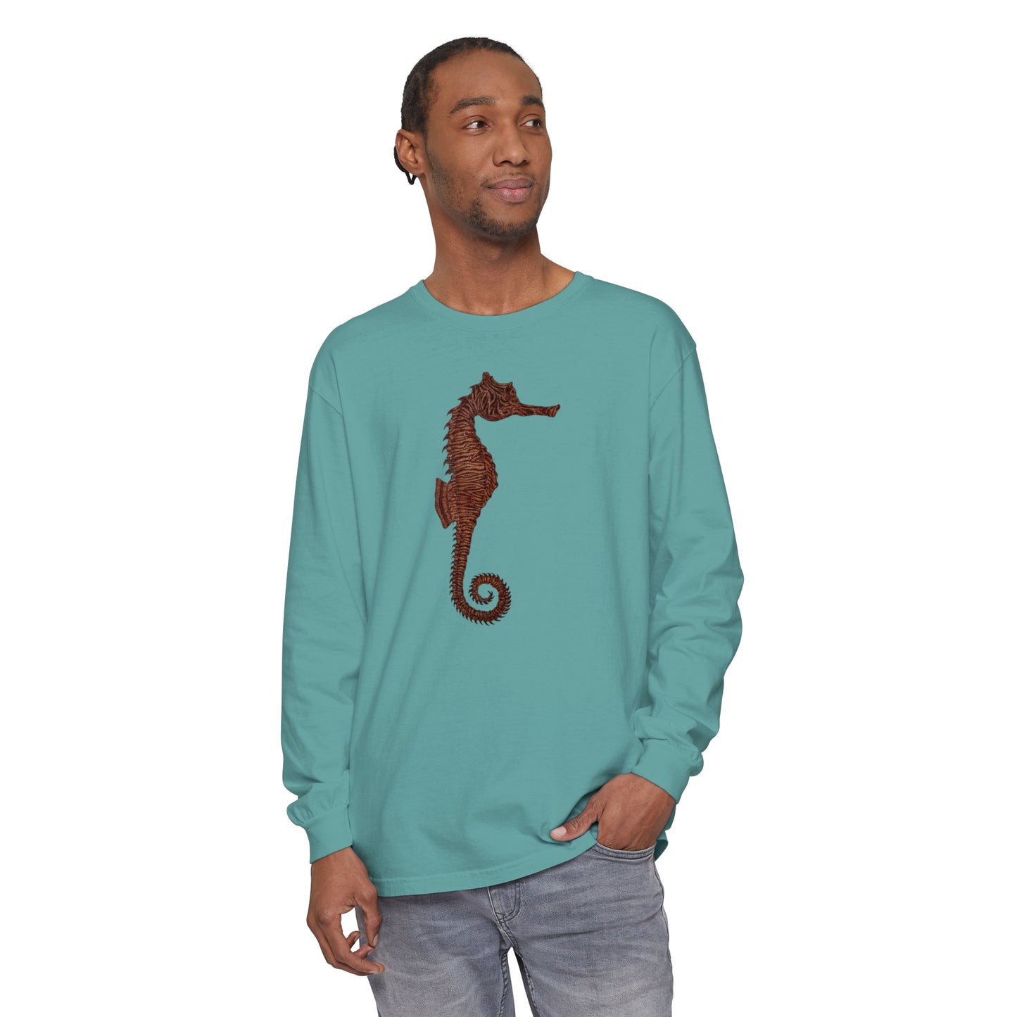 Unisex Garment-dyed Long Sleeve T-Shirt - Samson