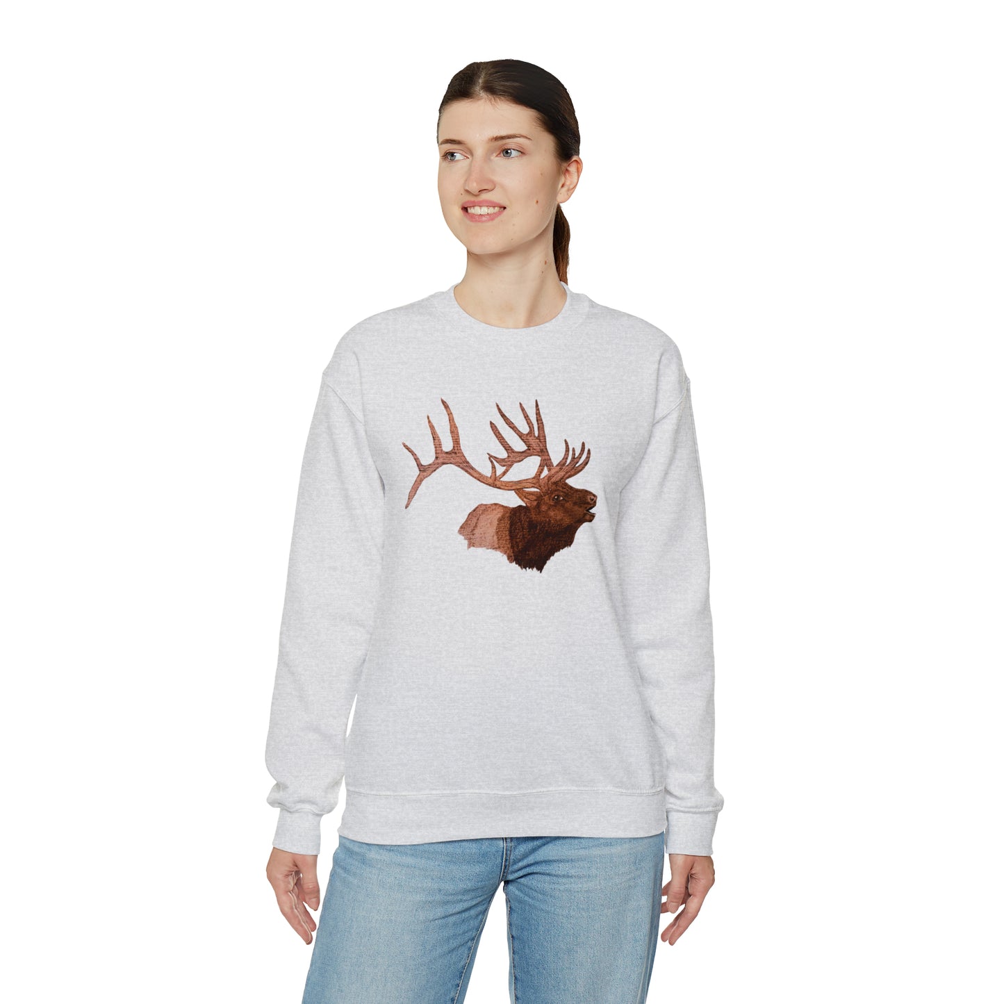 Unisex Heavy Blend™ Crewneck Sweatshirt - Bull Elk