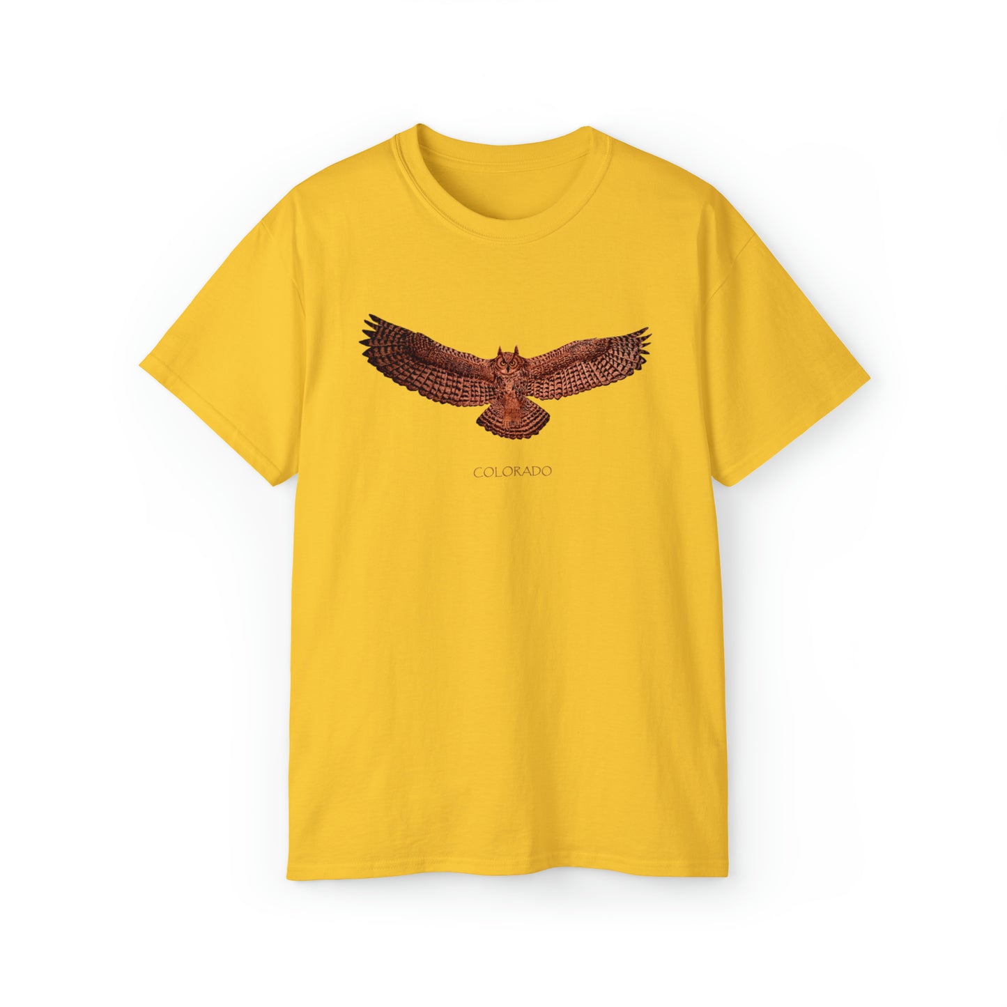 Unisex Ultra Cotton Tee - Owl w/ "COLORADO"