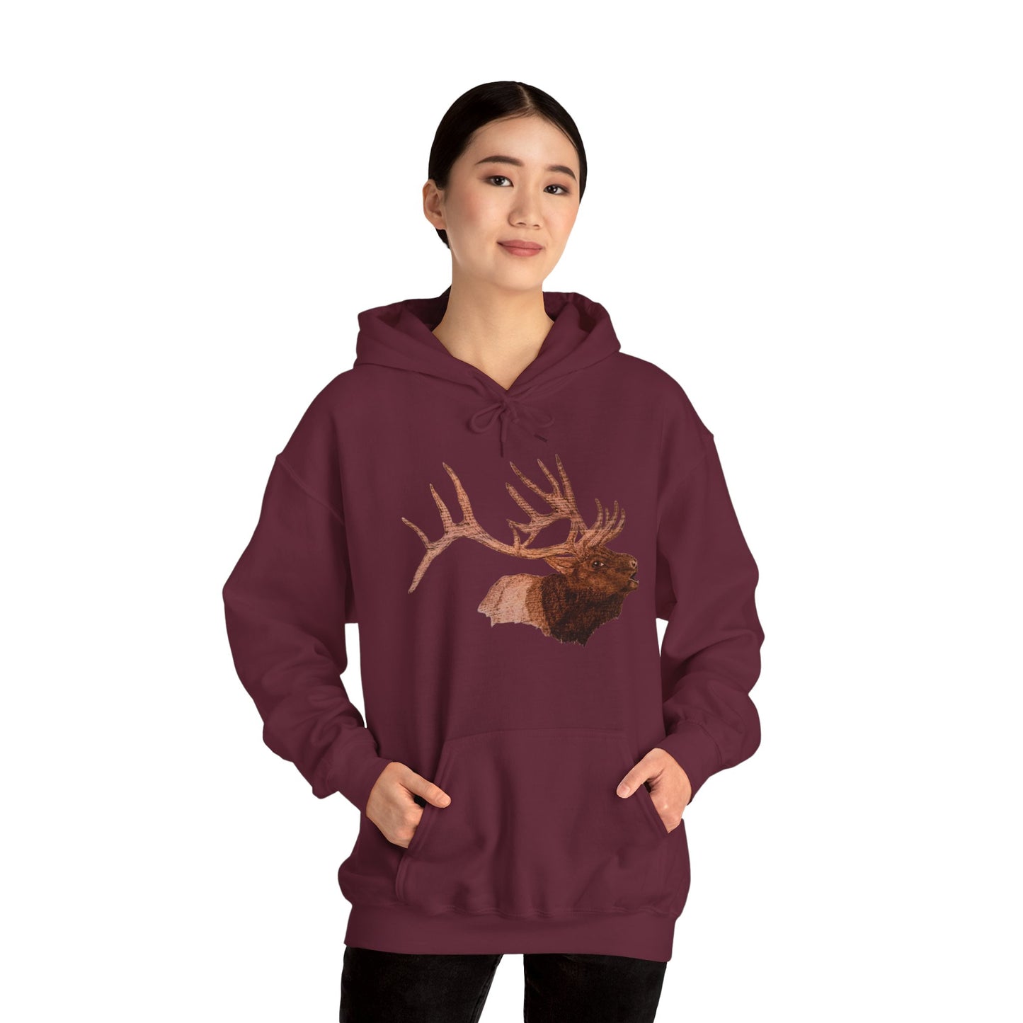 Unisex Heavy Blend™ Hooded Sweatshirt - Bull Elk