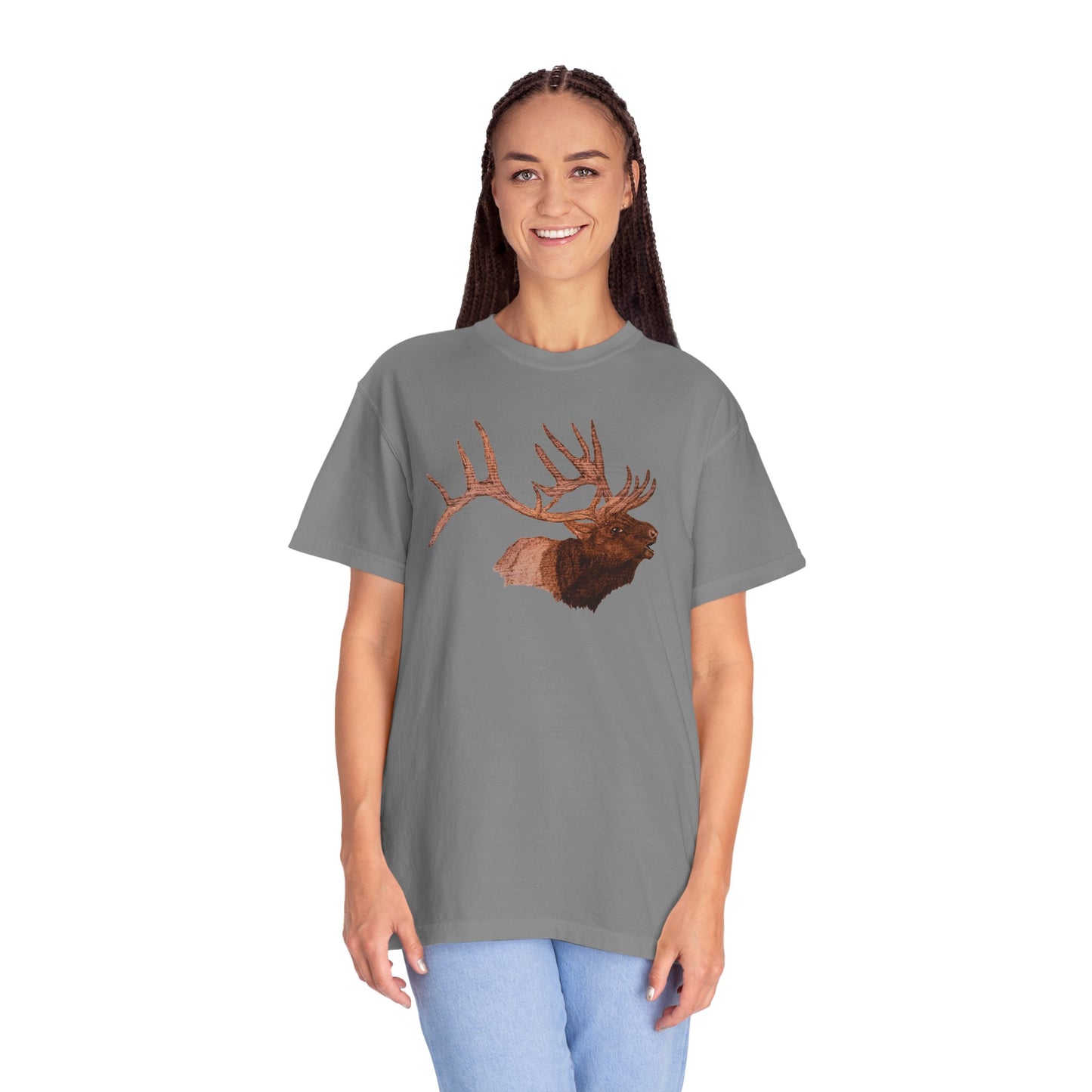 Unisex Garment-Dyed T-shirt - Bull Elk