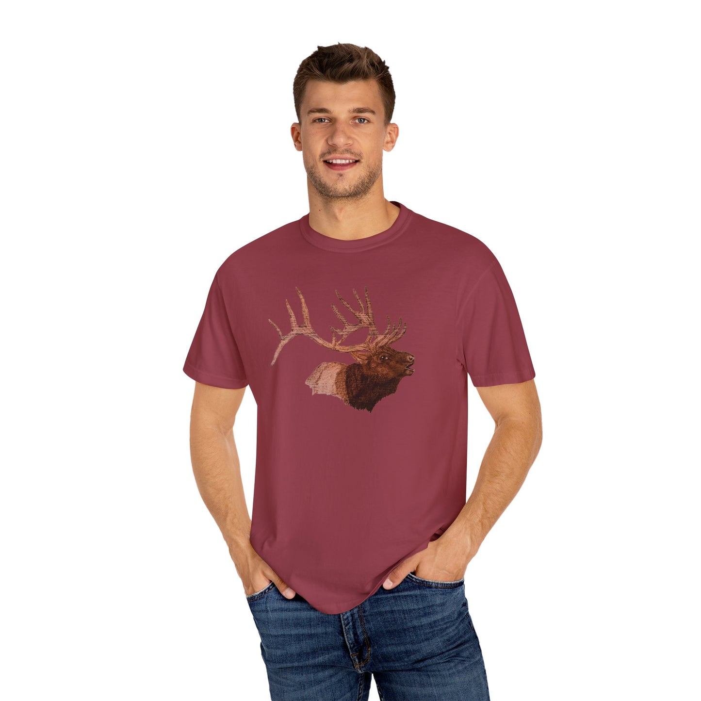 Unisex Garment-Dyed T-shirt - Bull Elk