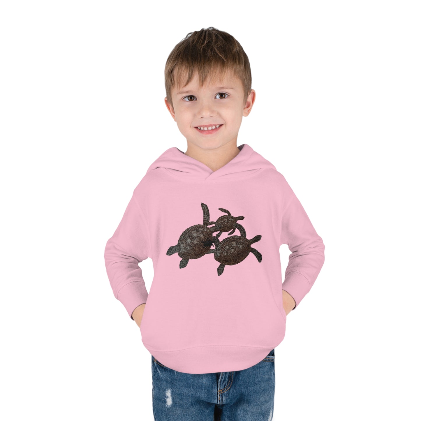 Toddler Pullover Fleece Hoodie - Turtle Family