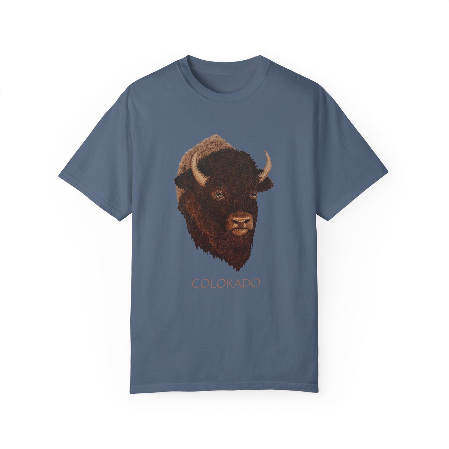 Unisex Garment-Dyed T-shirt - Bison w/ "COLORADO"