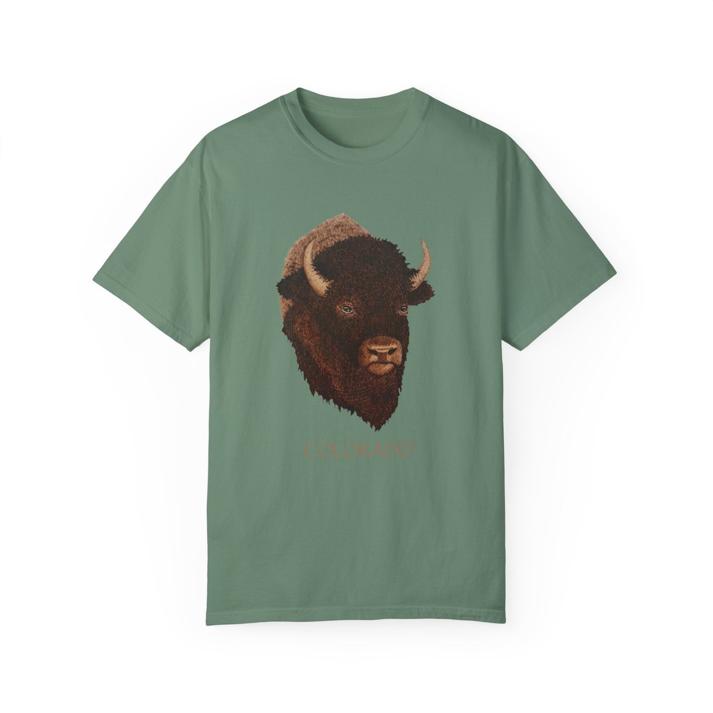 Unisex Garment-Dyed T-shirt - Bison w/ "COLORADO"