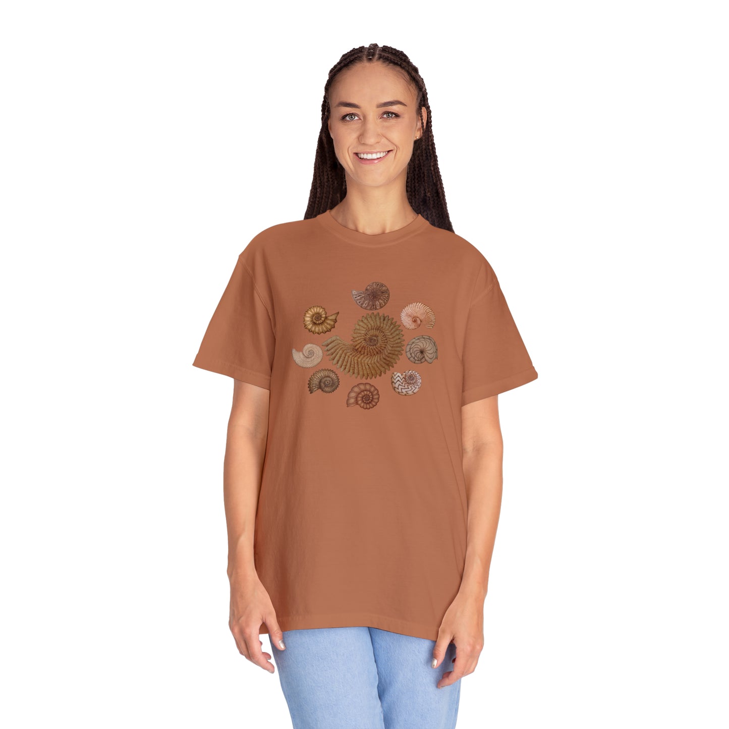 Unisex Garment-Dyed T-shirt - Ammonites