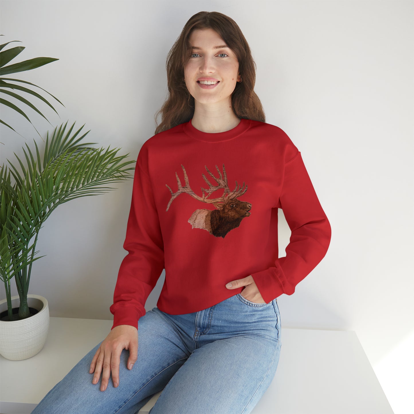 Unisex Heavy Blend™ Crewneck Sweatshirt - Bull Elk