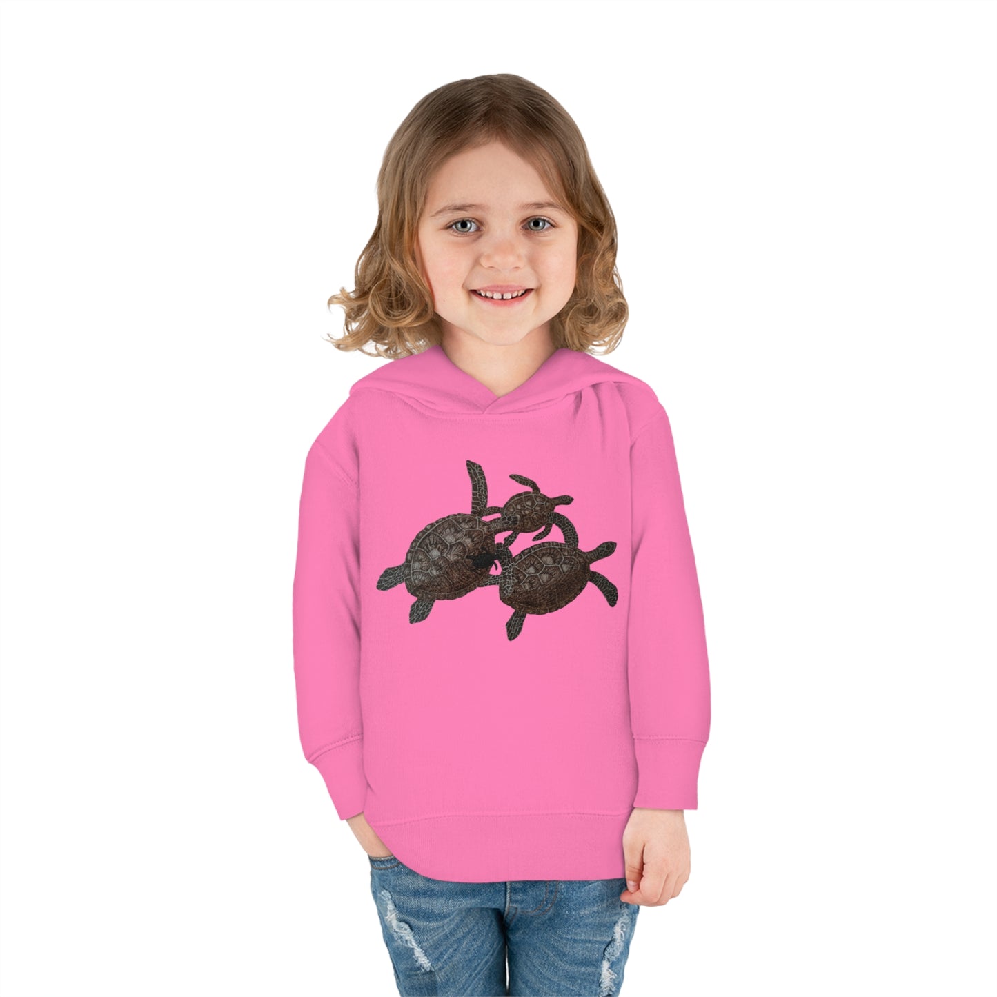 Toddler Pullover Fleece Hoodie - Turtle Family