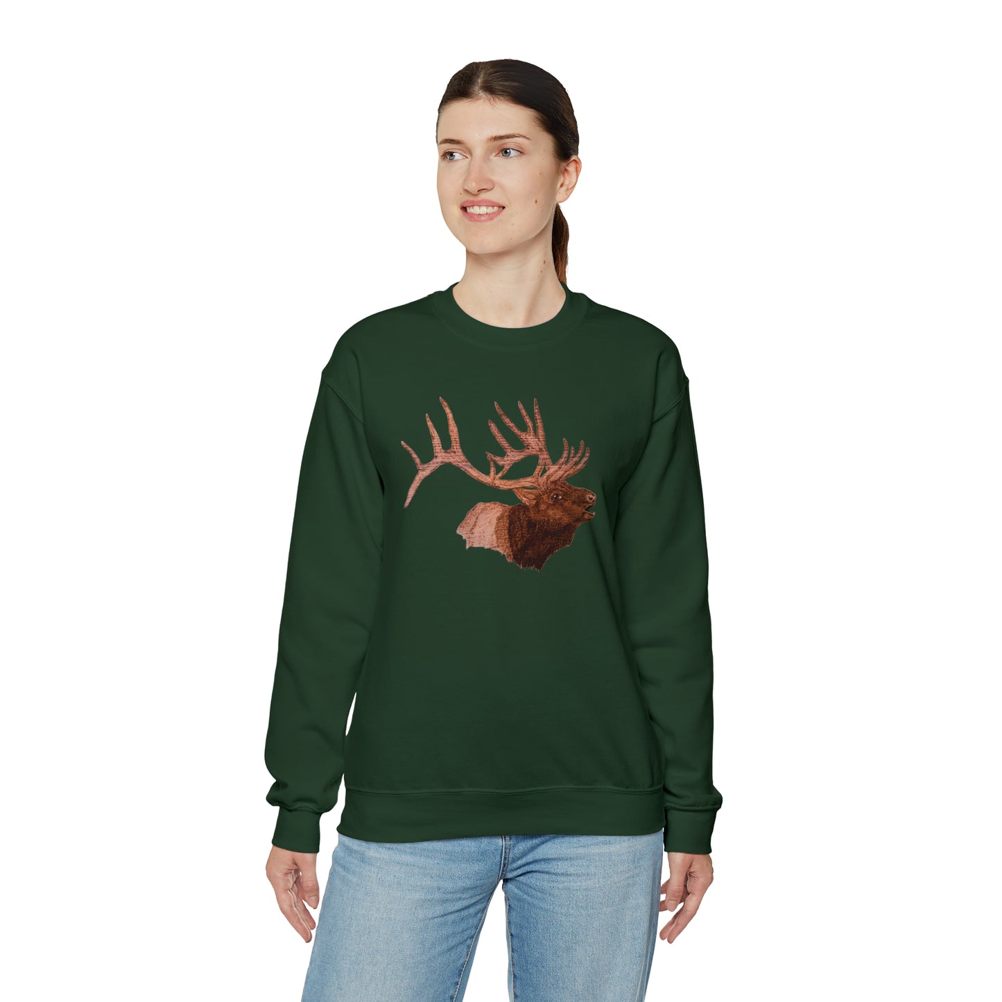 Unisex Heavy Blend™ Crewneck Sweatshirt - Bull Elk