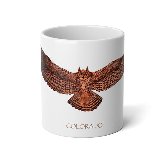 Jumbo Mug, 20oz - Owl w/ "COLORADO"