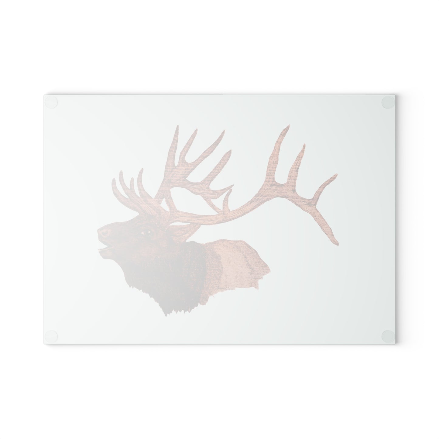 Glass Cutting Board - Bull Elk