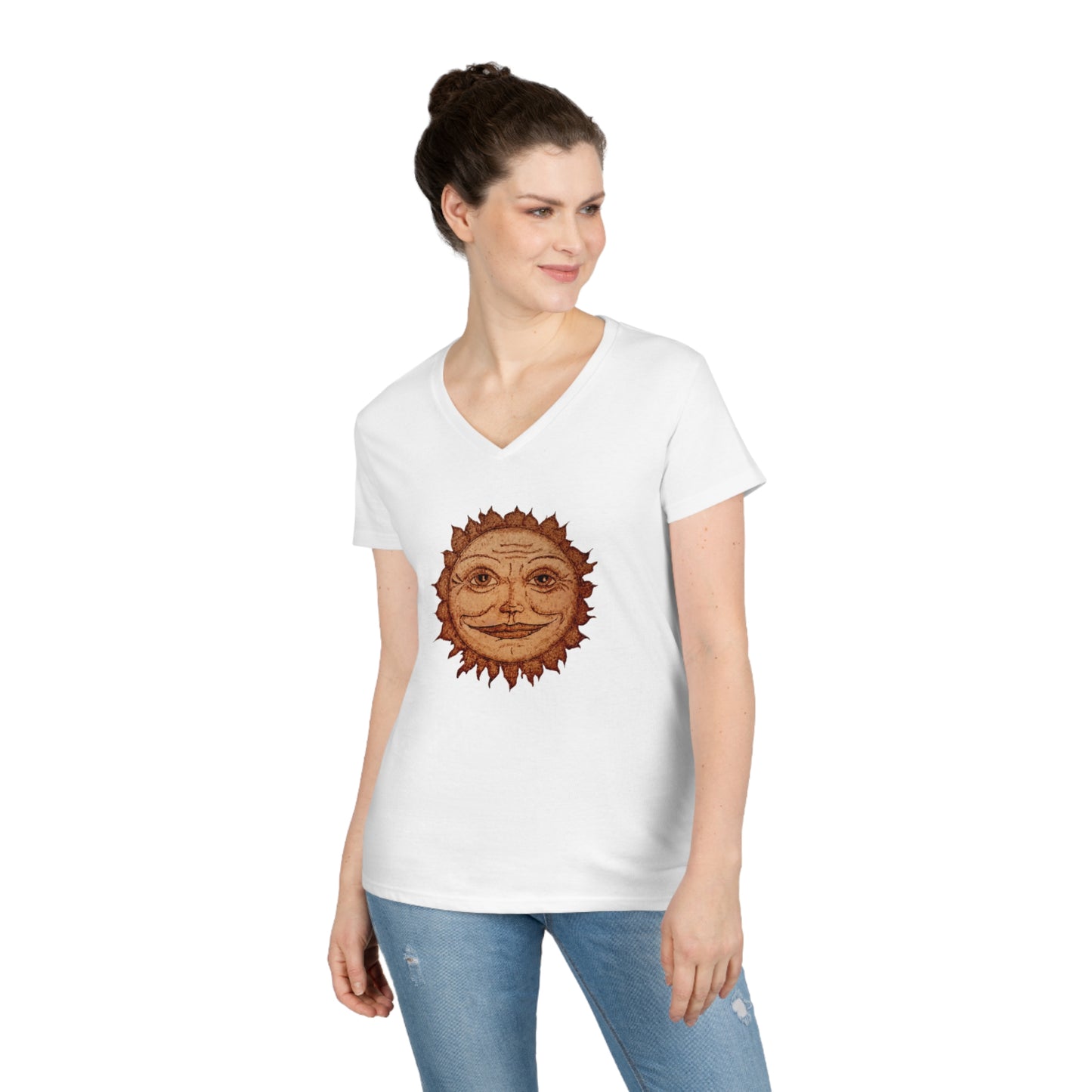 Ladies' V-Neck T-Shirt - Mama Sun