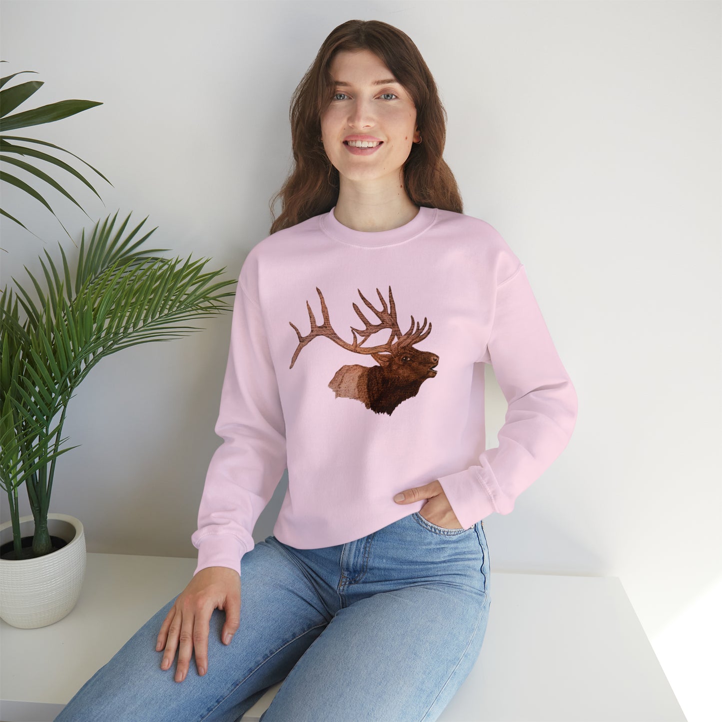 Unisex Heavy Blend™ Crewneck Sweatshirt - Bull Elk