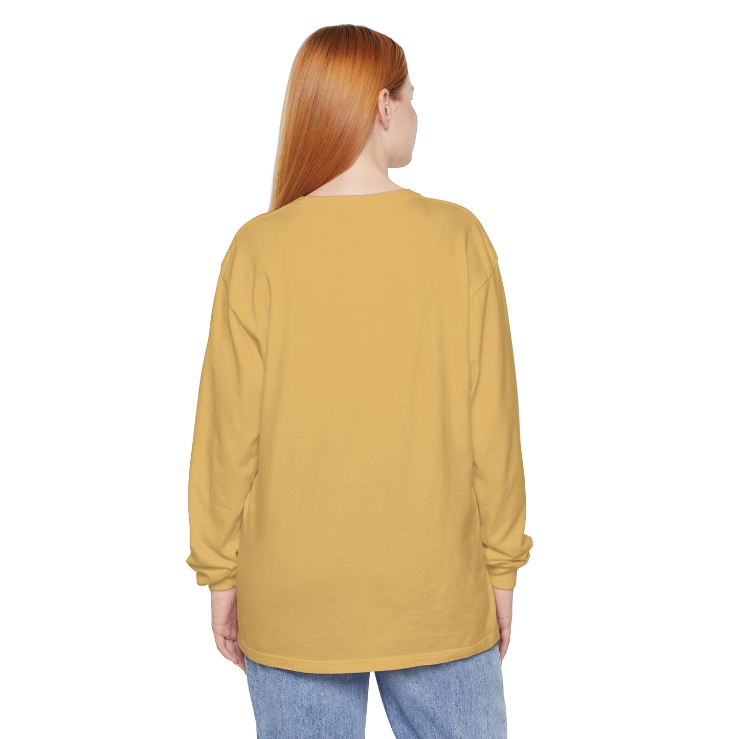 Unisex Garment-dyed Long Sleeve T-Shirt - Bull Elk