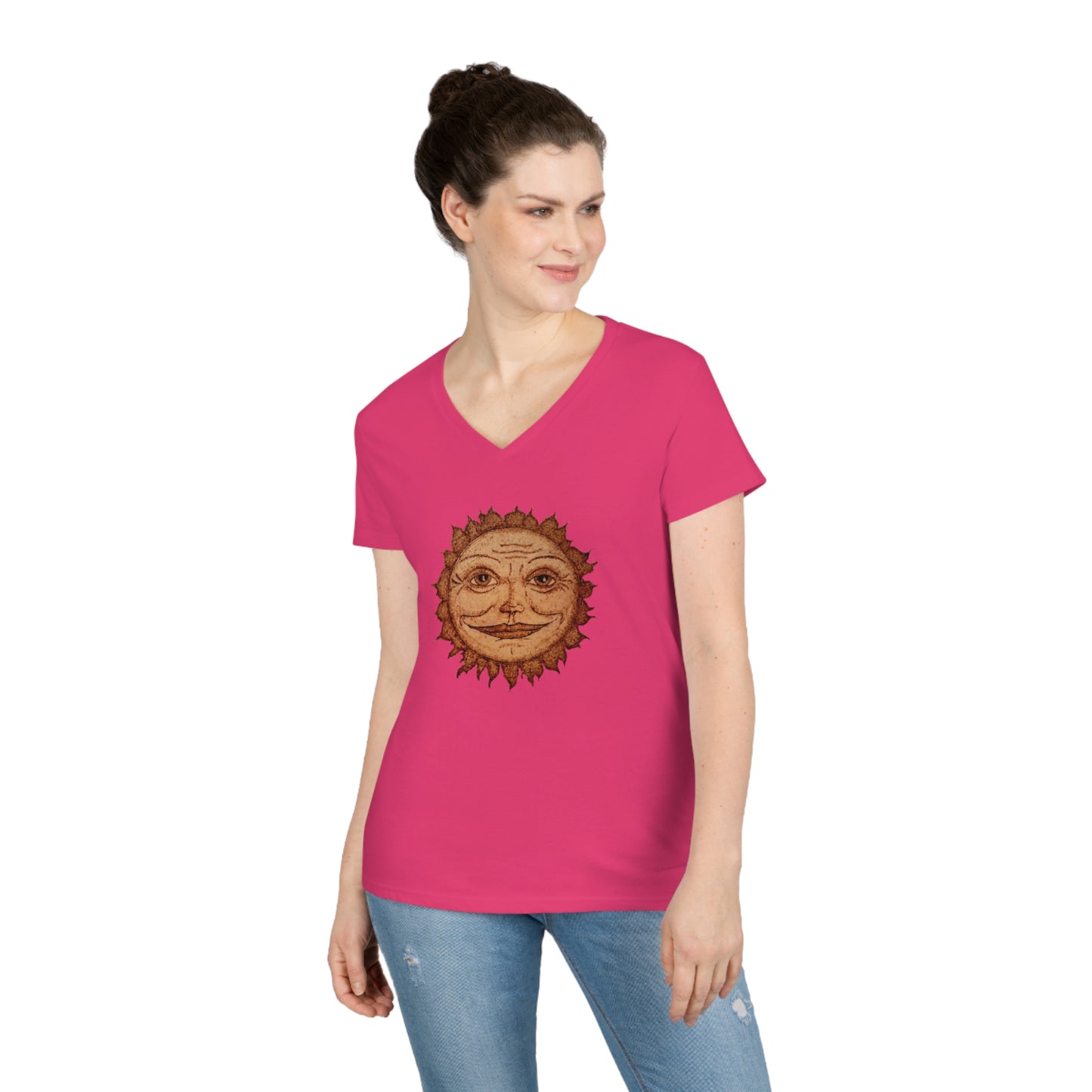 Ladies' V-Neck T-Shirt - Mama Sun