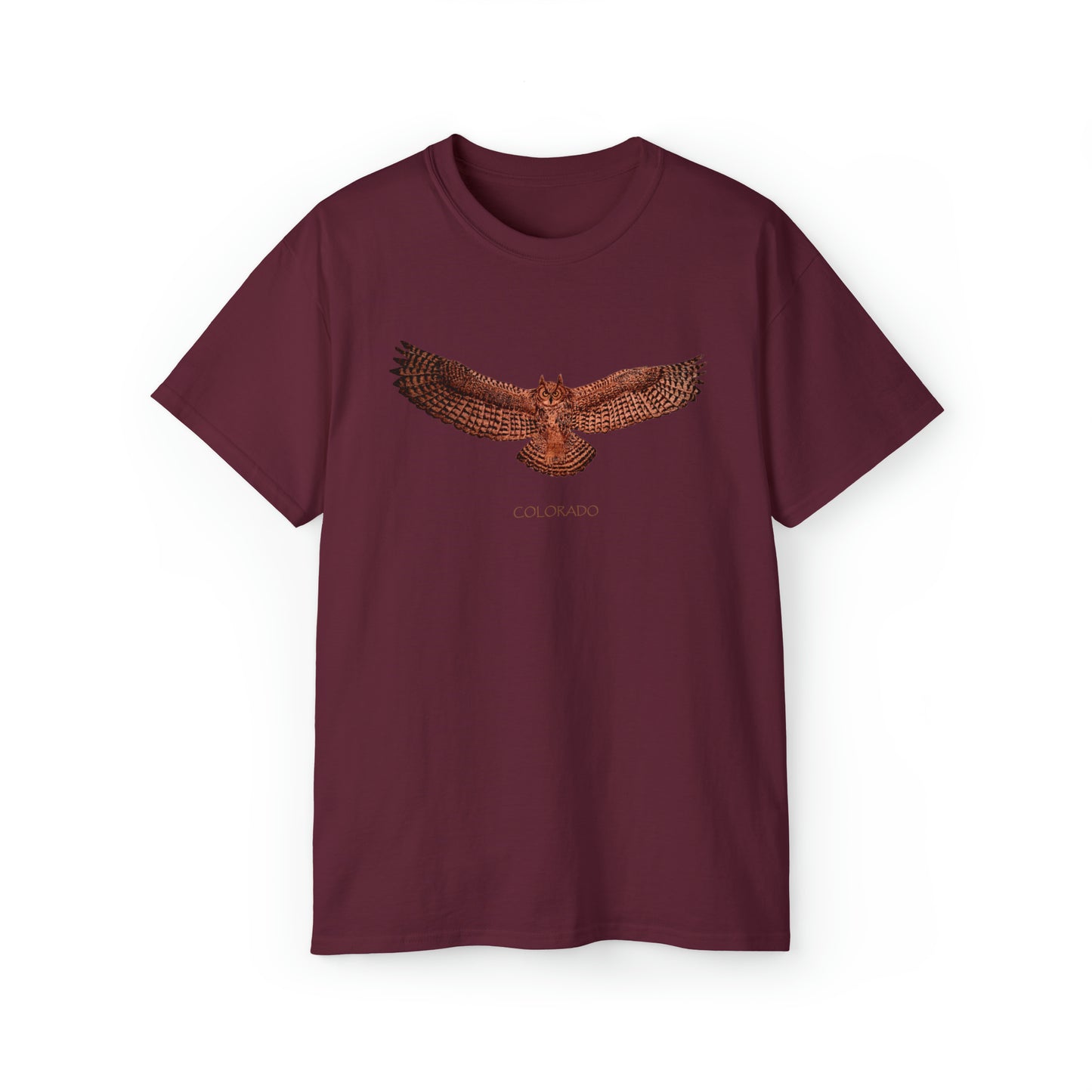 Unisex Ultra Cotton Tee - Owl w/ "COLORADO"