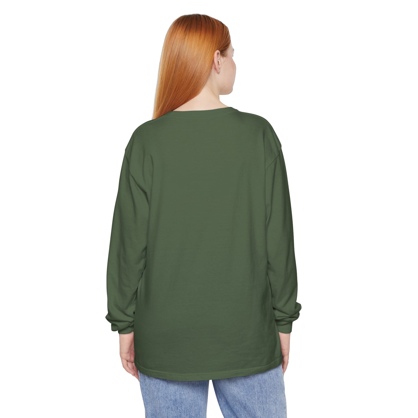 Unisex Garment-dyed Long Sleeve T-Shirt - Bull Elk w/ "COLORADO"