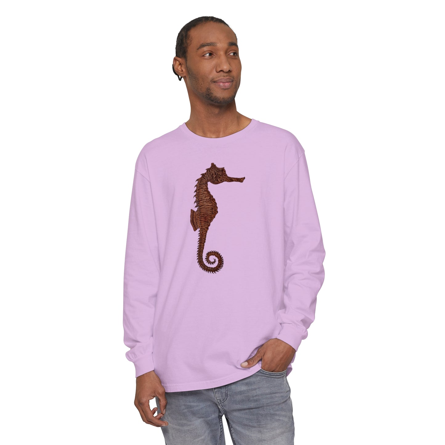 Unisex Garment-dyed Long Sleeve T-Shirt - Samson