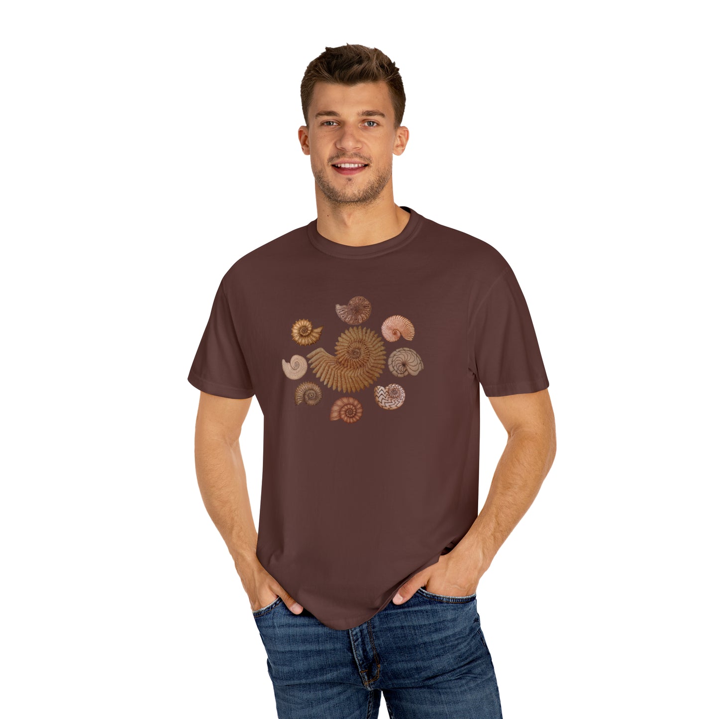 Unisex Garment-Dyed T-shirt - Ammonites