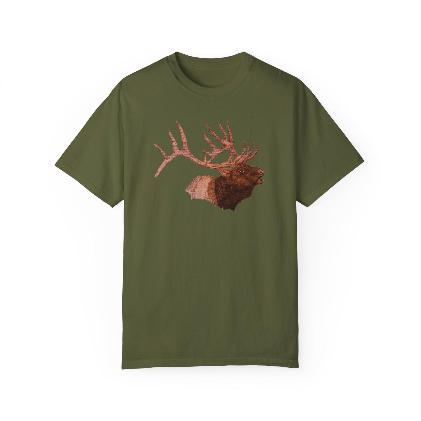 Unisex Garment-Dyed T-shirt - Bull Elk