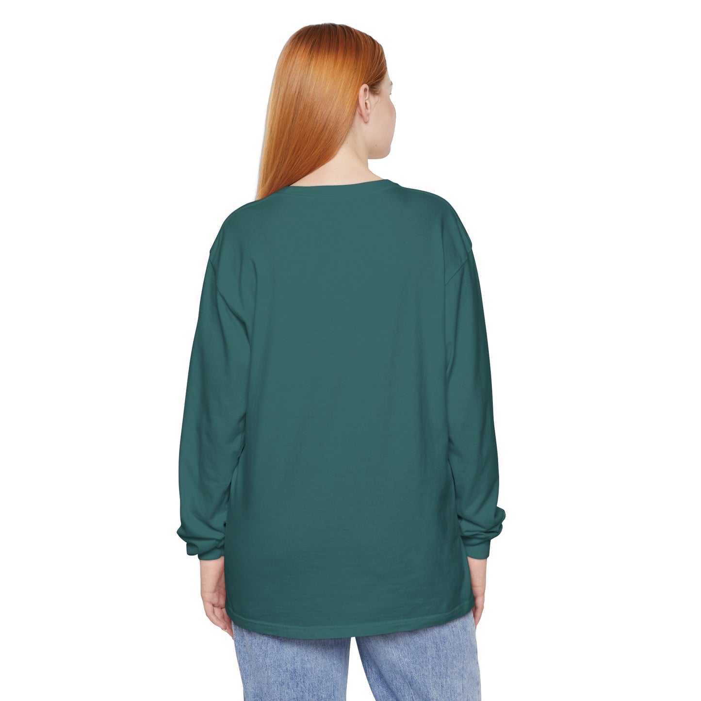 Unisex Garment-dyed Long Sleeve T-Shirt - Bull Elk