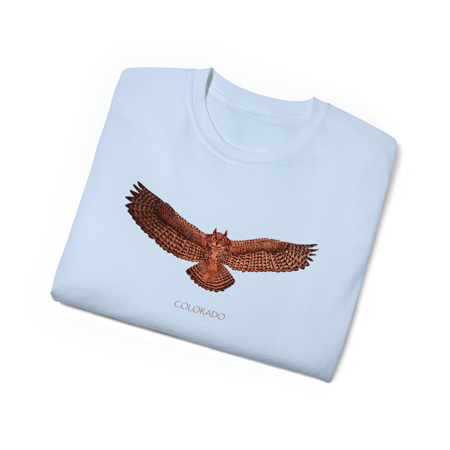 Unisex Ultra Cotton Tee - Owl w/ "COLORADO"