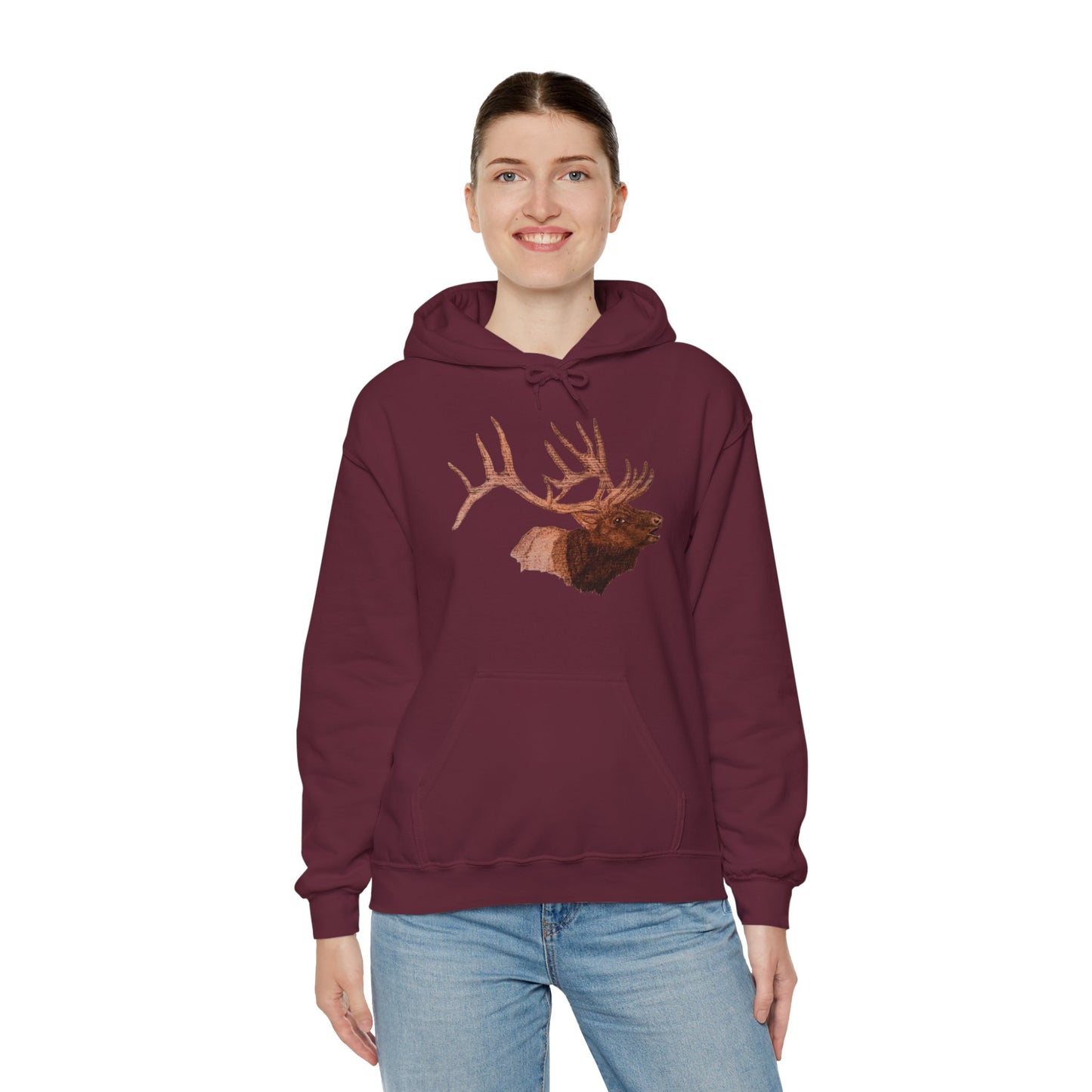 Unisex Heavy Blend™ Hooded Sweatshirt - Bull Elk