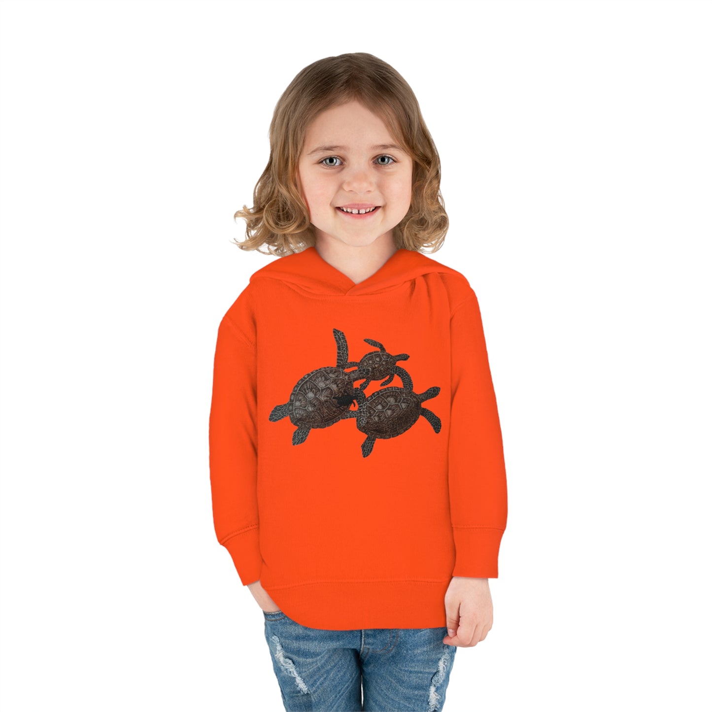 Toddler Pullover Fleece Hoodie - Turtle Family