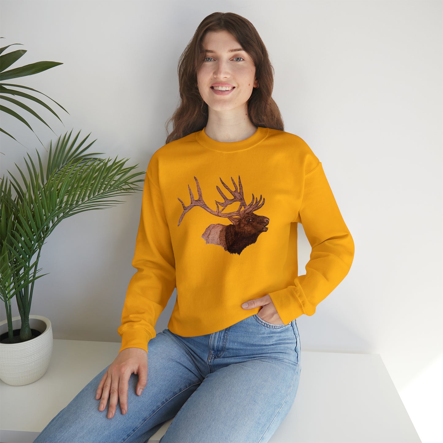 Unisex Heavy Blend™ Crewneck Sweatshirt - Bull Elk