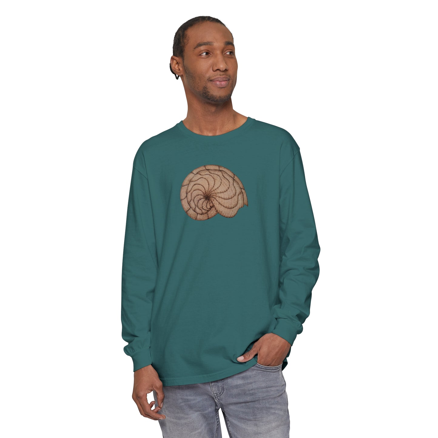 Unisex Garment-dyed Long Sleeve T-Shirt - Hamal