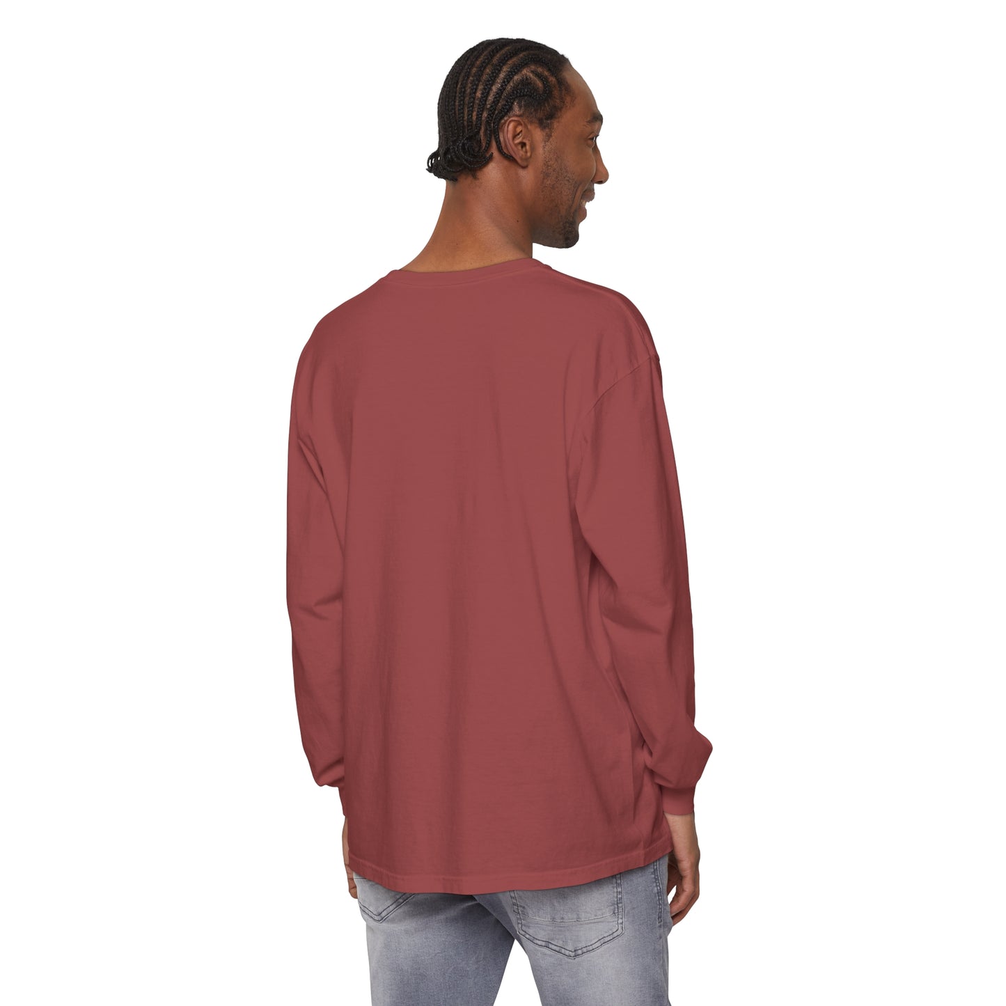 Unisex Garment-dyed Long Sleeve T-Shirt - Bison w/ "COLORADO"