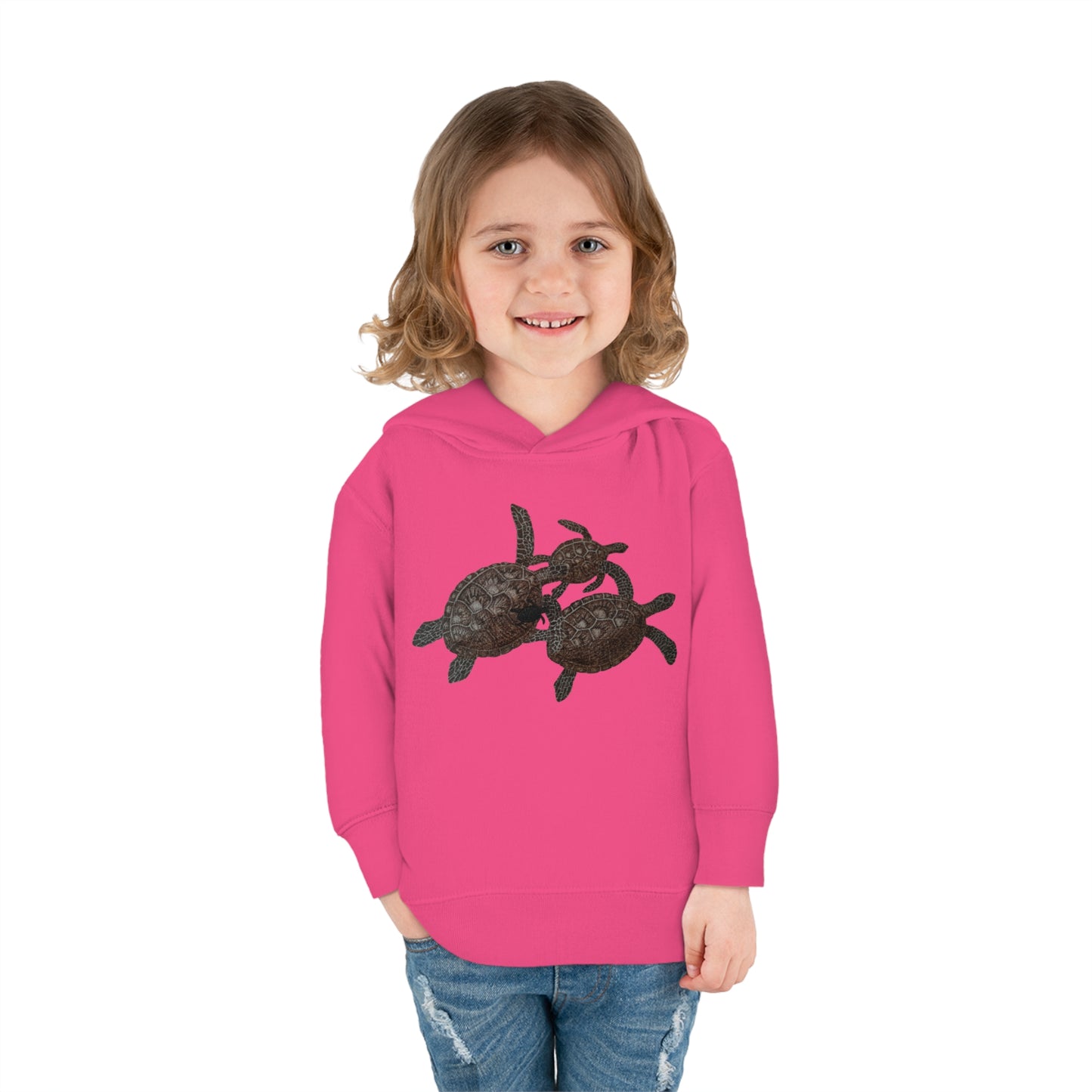 Toddler Pullover Fleece Hoodie - Turtle Family