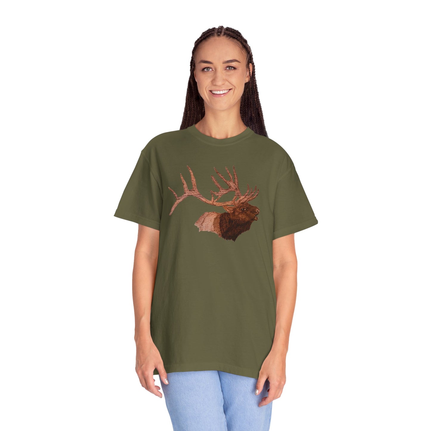 Unisex Garment-Dyed T-shirt - Bull Elk