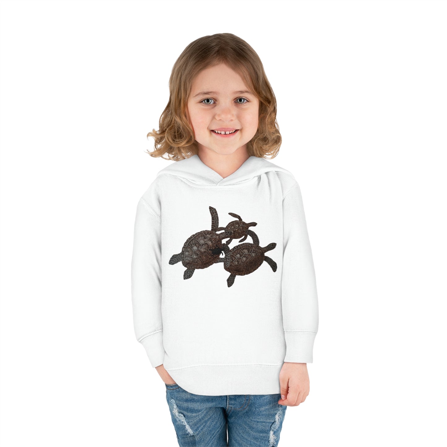 Toddler Pullover Fleece Hoodie - Turtle Family