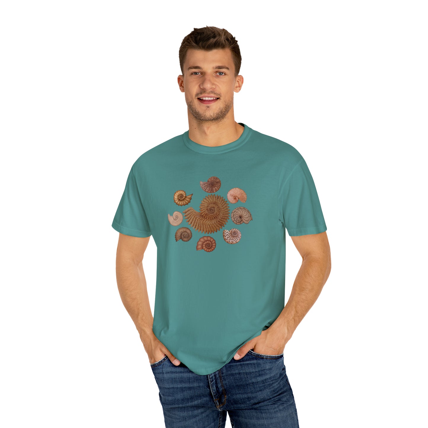 Unisex Garment-Dyed T-shirt - Ammonites