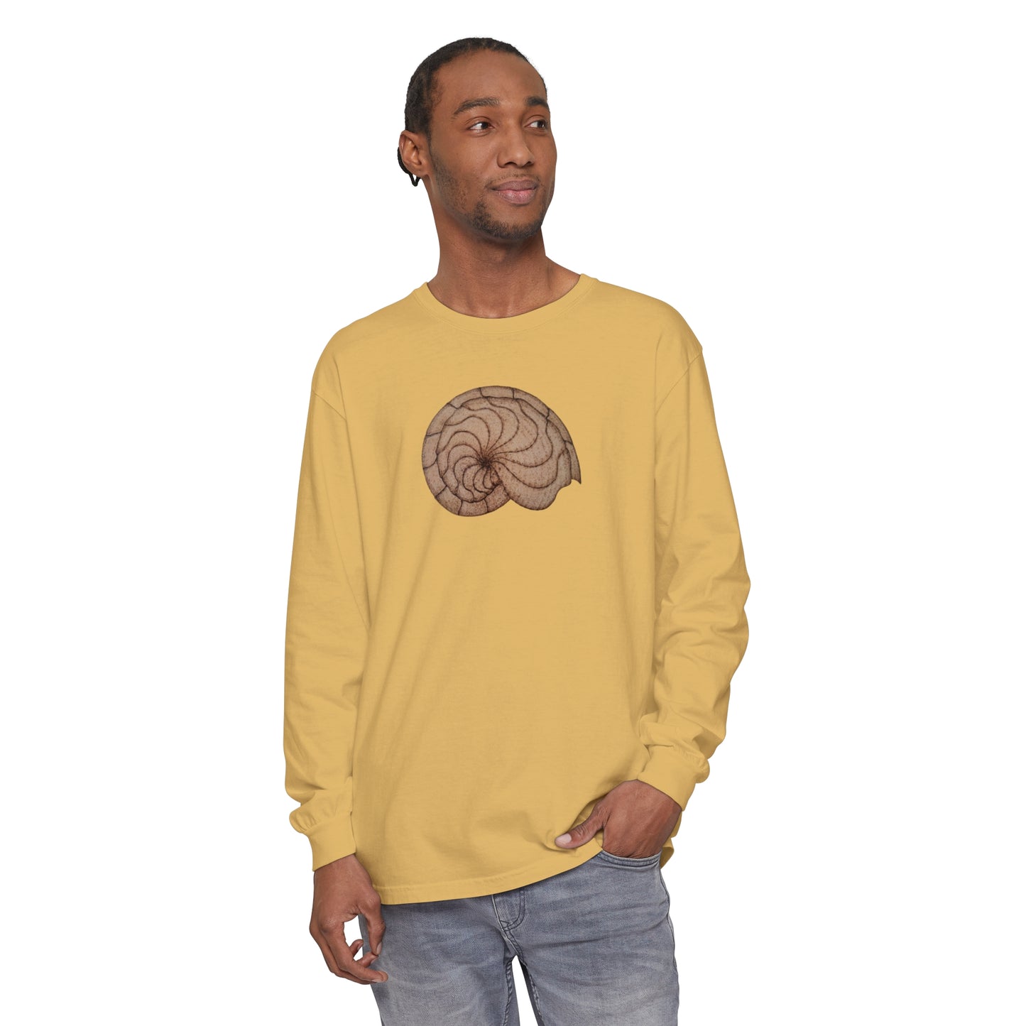 Unisex Garment-dyed Long Sleeve T-Shirt - Hamal