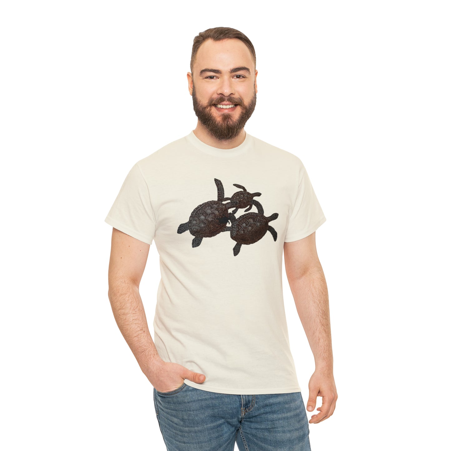 Unisex Heavy Cotton Tee - Turtle Family