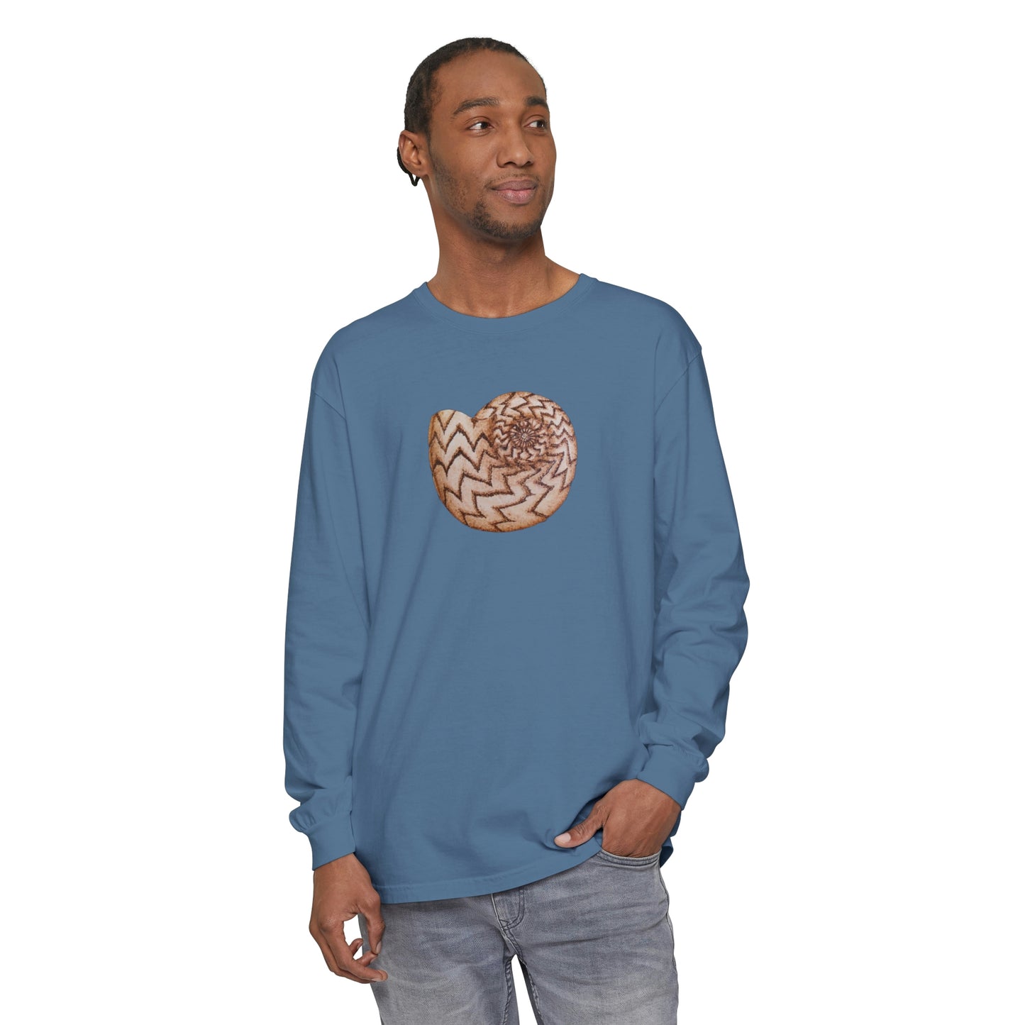 Unisex Garment-dyed Long Sleeve T-Shirt - Pollux